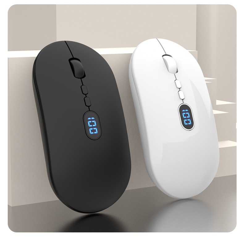 Sınır ötesi yeni kablosuz Bluetooth mouse, şarj edilebilir, sessiz, güç göstergeli, kızlar, iş, bilgisayar ve ofis kullanımı için uygun.