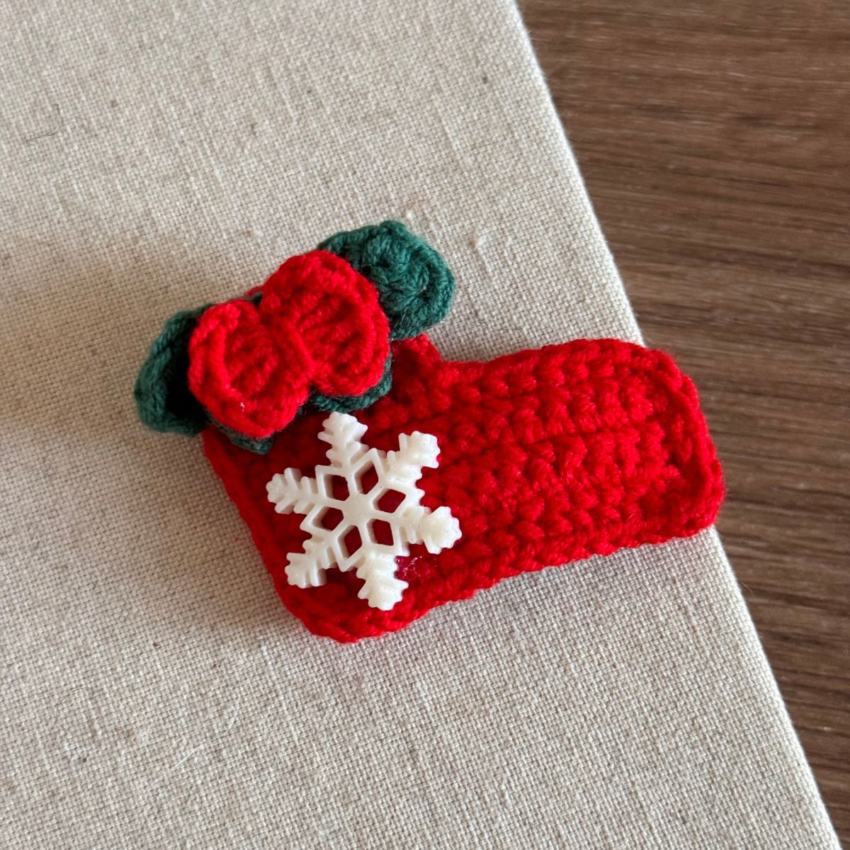Weihnachtsgeschenk Süße Wolle Weihnachtshaarnadel Weihnachtselchsocken festliche Atmosphäre BB-Clip Ponyclip Seitenclip Haarschmuck_voghion.com