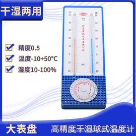现货高精度干湿两用球式温湿度计工业养殖仓库实验室壁挂温湿表