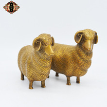 宏达 黄铜十二生肖 铜绵羊 批发家居工艺铜羊摆件
