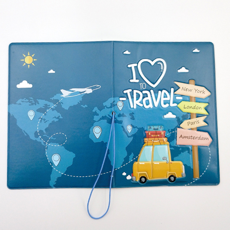 Unisex Cute Cartoon Pvc Passport Holders display picture 2