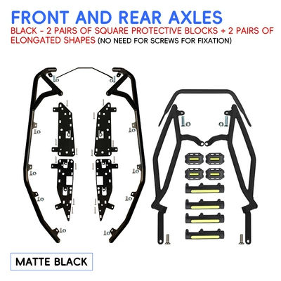 pipe bumpers, rear rack anti-collision — Motorcycle bumper - matte-blackenhanced-front-bumper-rear-bumper-black-protective-blocks-comes-with-footrests