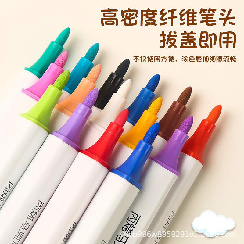 36 color acrílico marcador DIY pintura a base de agua color pluma niños graffiti marca pintura acrílico pluma al por mayor