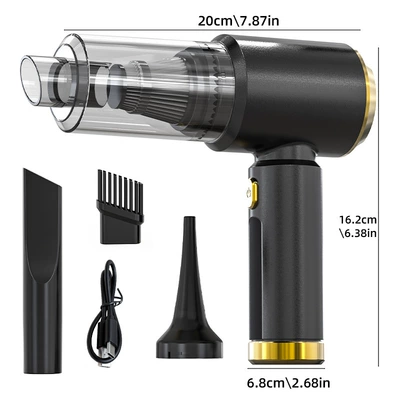 Powerful High-Power Car Vacuum Cleaner, Wireless Handheld Car Accessories, Portable Small Household Desktop Dust Cleaner (Tozsoranlar) - xc-112-black