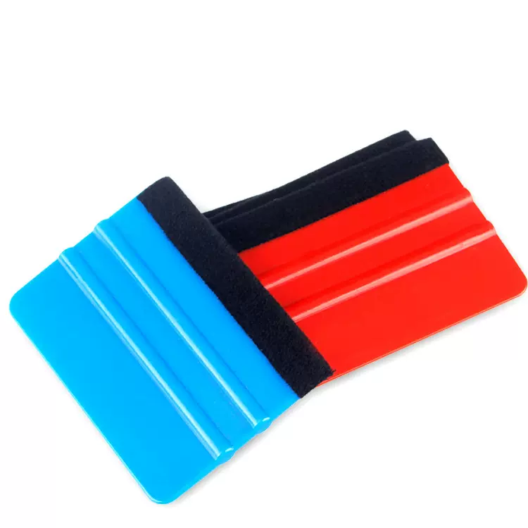 四方刮带绒布刮板 彩色四方广告刮板 贴膜塑料刮汽车贴膜工具刮板