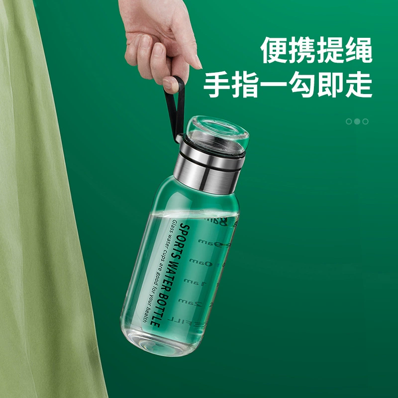 Capacious high quality glass tea cup, anti-scald