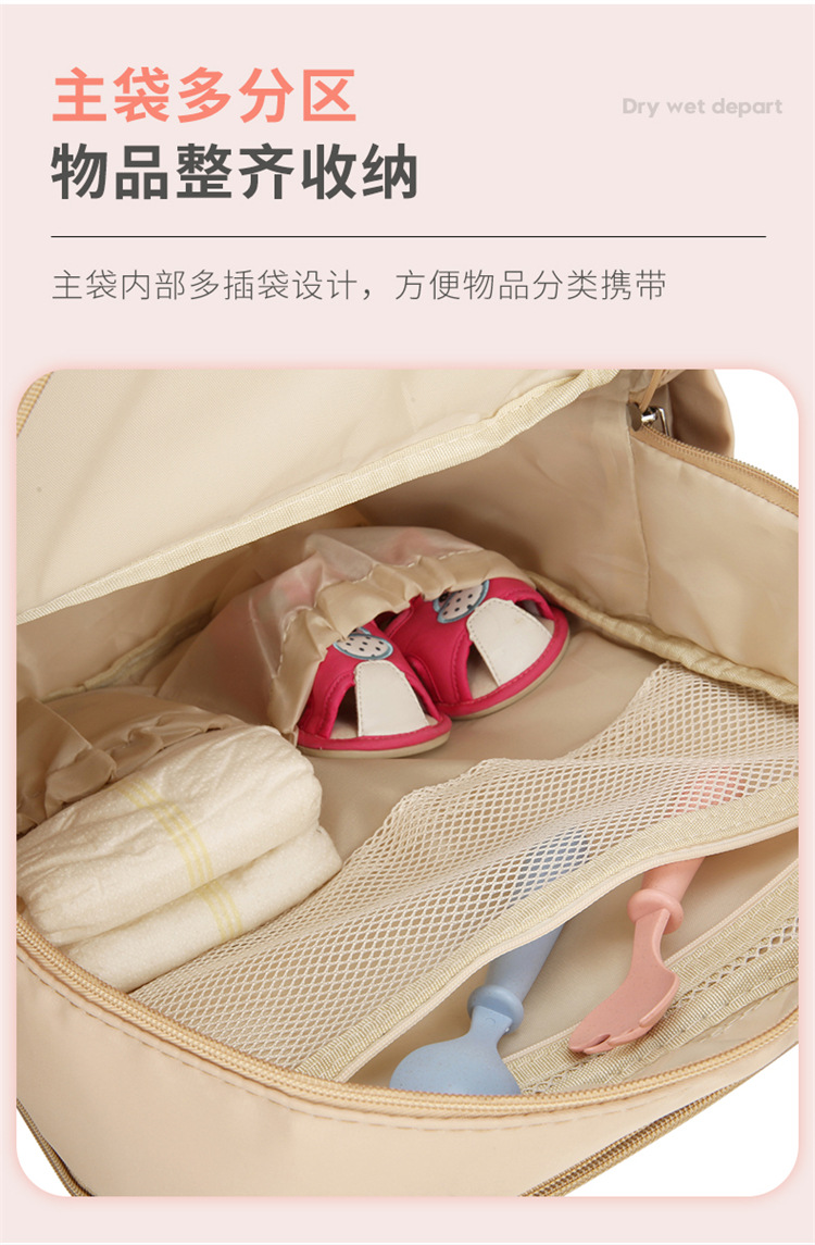 Cross-border exclusive Mommy bag, mother and baby outings backpack, large-capacity milk storage bag, diaper storage bag, baby bag undefined