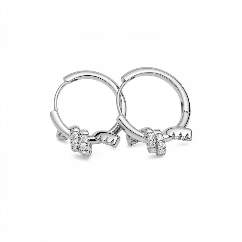 14 quilates de oro real electrodeposición de piedra redonda perfiles de orejas de nudo viento frío temperamento personalidad pendientes ligeros de lujo alta sensación auriculares