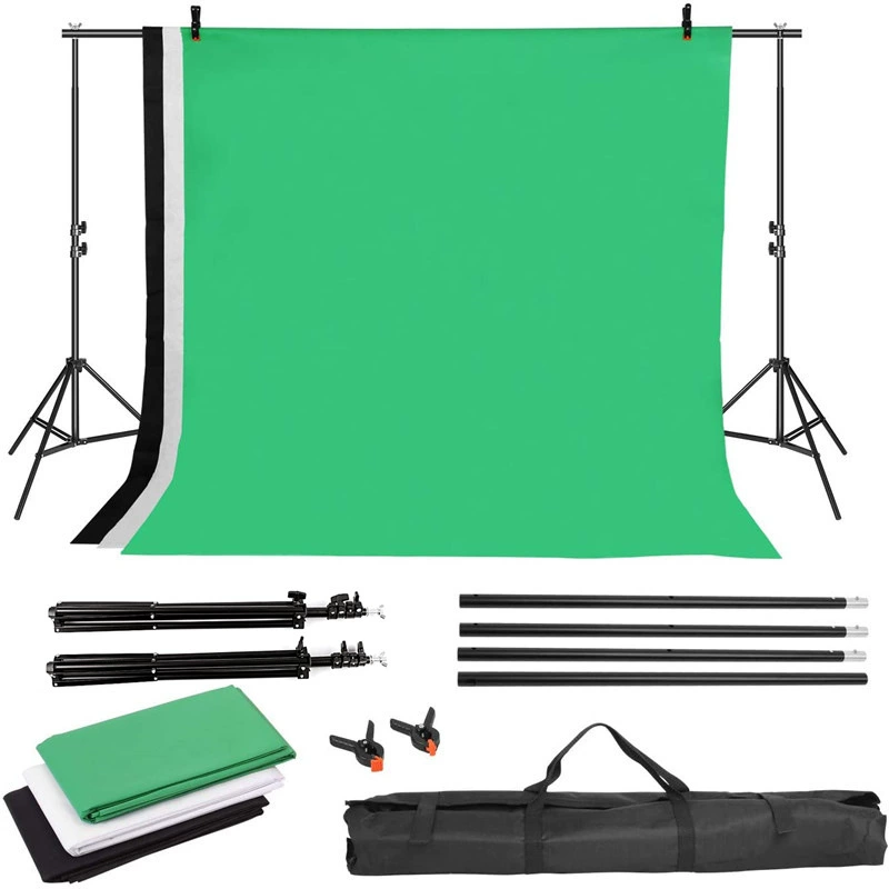 Фотографическое оборудование 2*3 м фоновая ткань Рамка поперечина отправить фоновую Ткань 2*1,5 м зеленый белый черный костюм комбинация