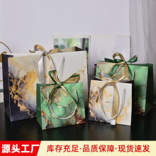 新款ins风大理石纹礼品袋高颜值情人节圣诞节礼物袋服装店手提袋