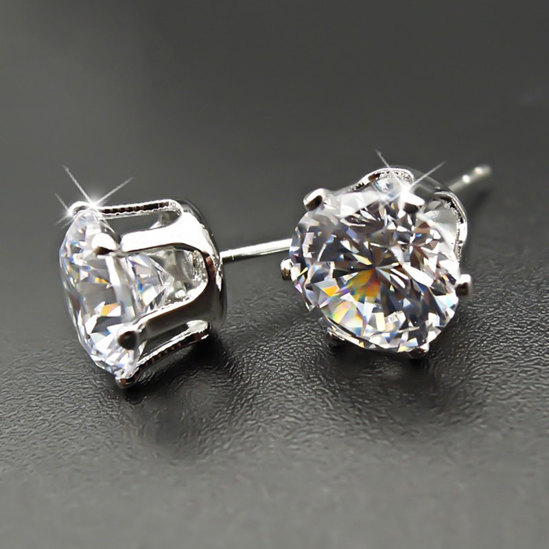 Fashion Geometric Copper Zircon Earrings 1 Pair
