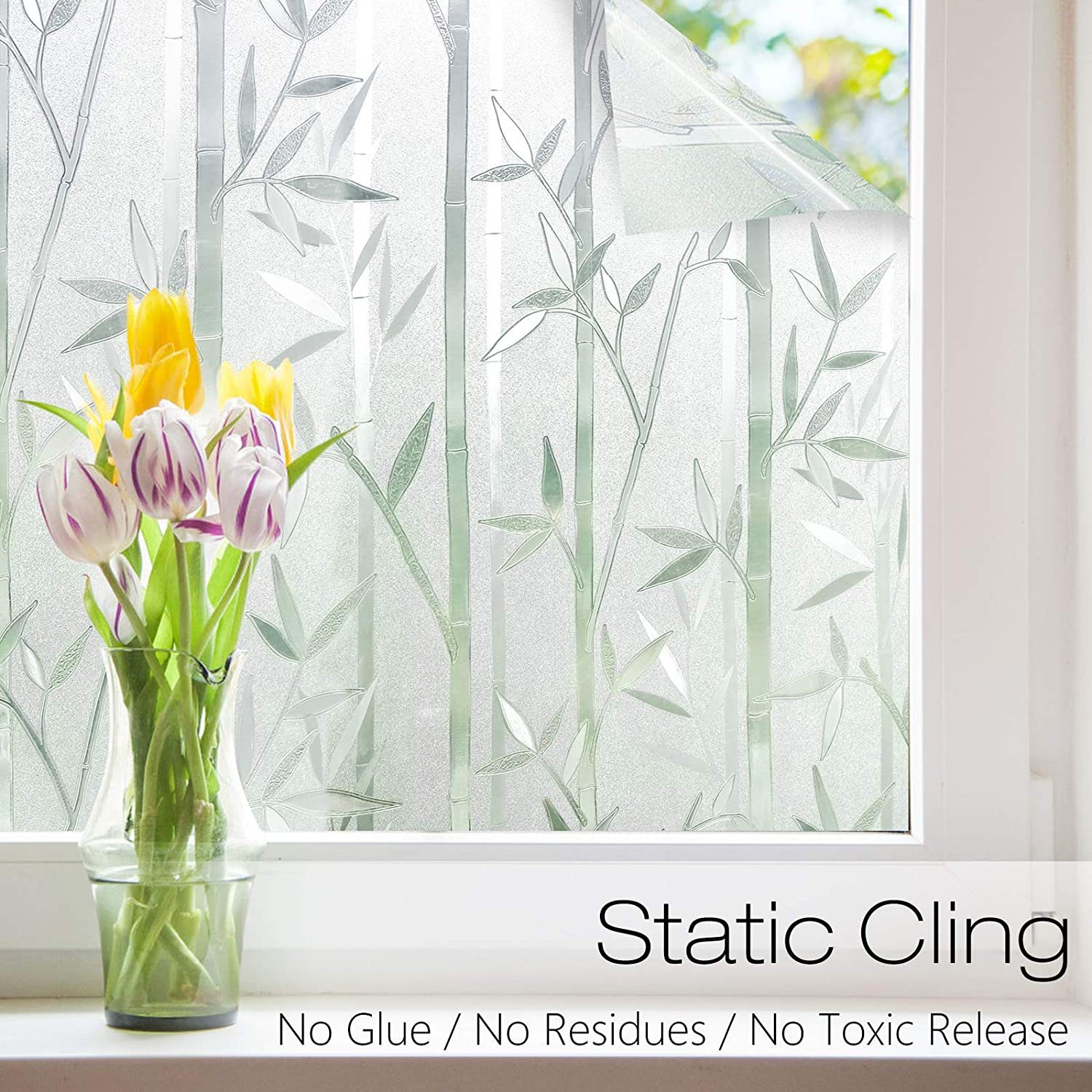 Static PET Glass Film Manufacturer Wholesale Cross-border New 1-meter Cutting Decorative Static Glass Film