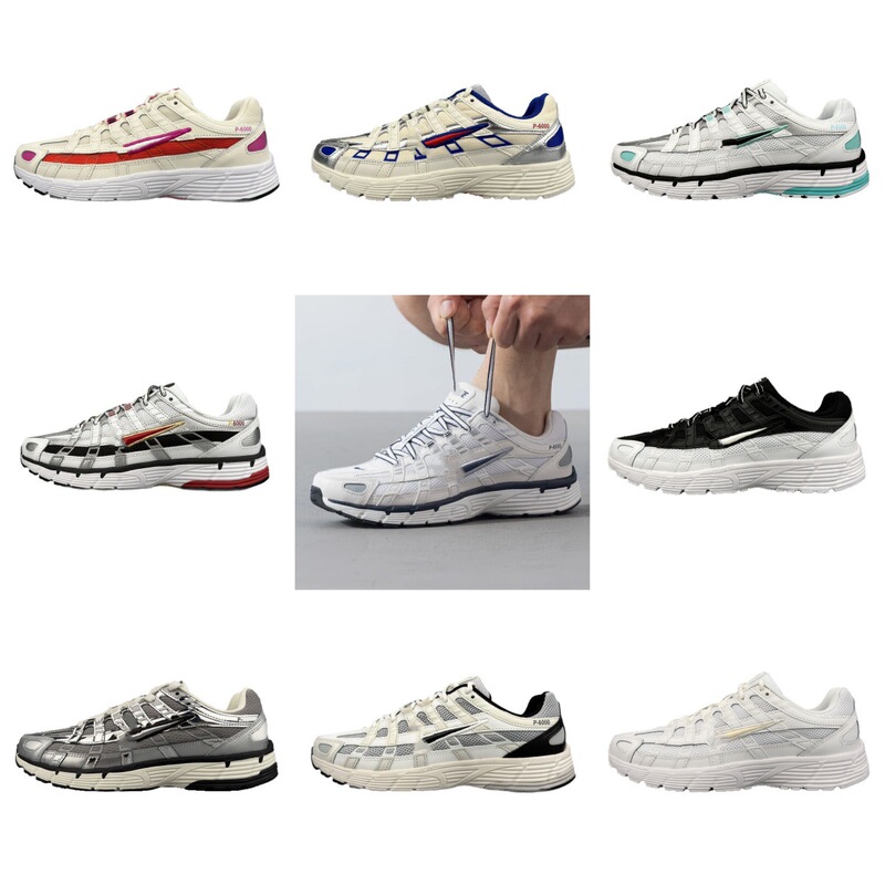 Half-Size P6000 Men's and Women's Retro Wear-Resistant Trendy Dad Shoes, Breathable, Comfortable, Versatile Travel Casual Student Shoes