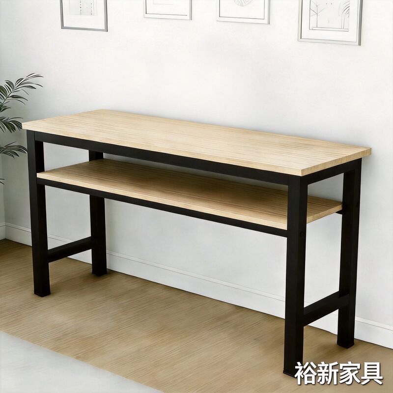 Simple Desk, Double-Layer Table, Long Table with Storage Rack, Modern Wall-Mounted Integrated Long Workbench, Multi-Functional Narrow Table Simple Desk, Double-Layer Table, Long Table with Storage Rack, Modern Wall-Mounted Integrated Long Workbench, Multi-Functional Narrow Table