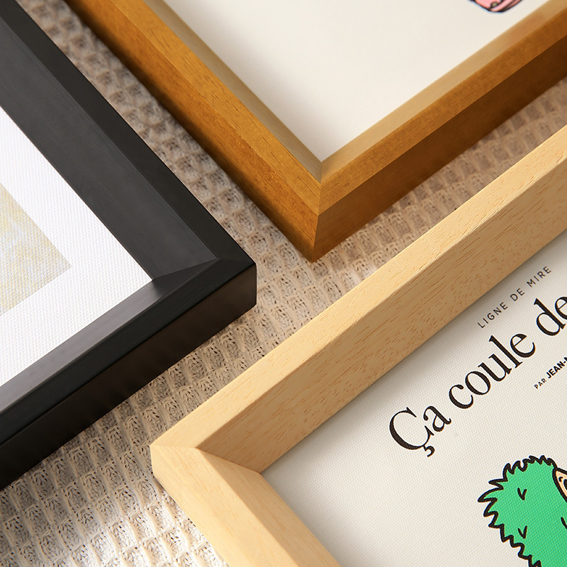 實木a4相框擺件木質掛牆畫框批發拼圖復古油畫框裝裱擺台廠家代發