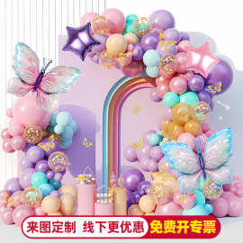 生日气球布置装饰品派对套餐套装高级感场景用品周年庆拱门气球链
