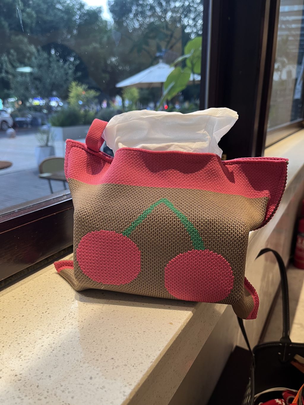 Light Luxury Knitted Tissue Bag, Large-Capacity Woven Bag, Car-Mounted Home Office Hanging Tissue Box, Knitted Bag Gift Bag