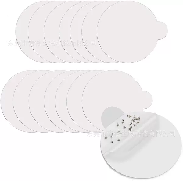 Flea Trap 109mm Round Mosquito Killer Lamp Sticker Flea Lamp with Sticky Paper Sticky Insect Board Flea Paper 1 Sheet