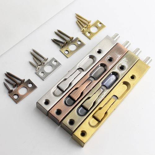 6-48 inch extended stainless steel concealed pin box-type door bolt, floor and ceiling invisible pin lock security door, double-sided pin