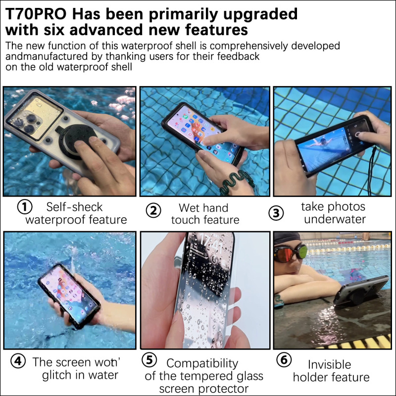 自己検査防水携帯ケースはアップル/華為/サムスン/oppo/vivo/めい6.9インチ内画面に適している|undefined