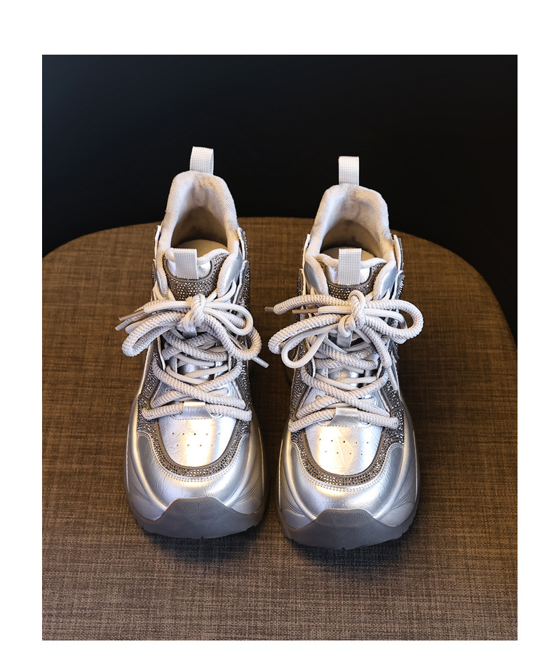 Giày sneaker nữ chunky đế dày độn cao lót nhung giữ ấm mùa đông — Màu đen lót nhung chi tiết 22