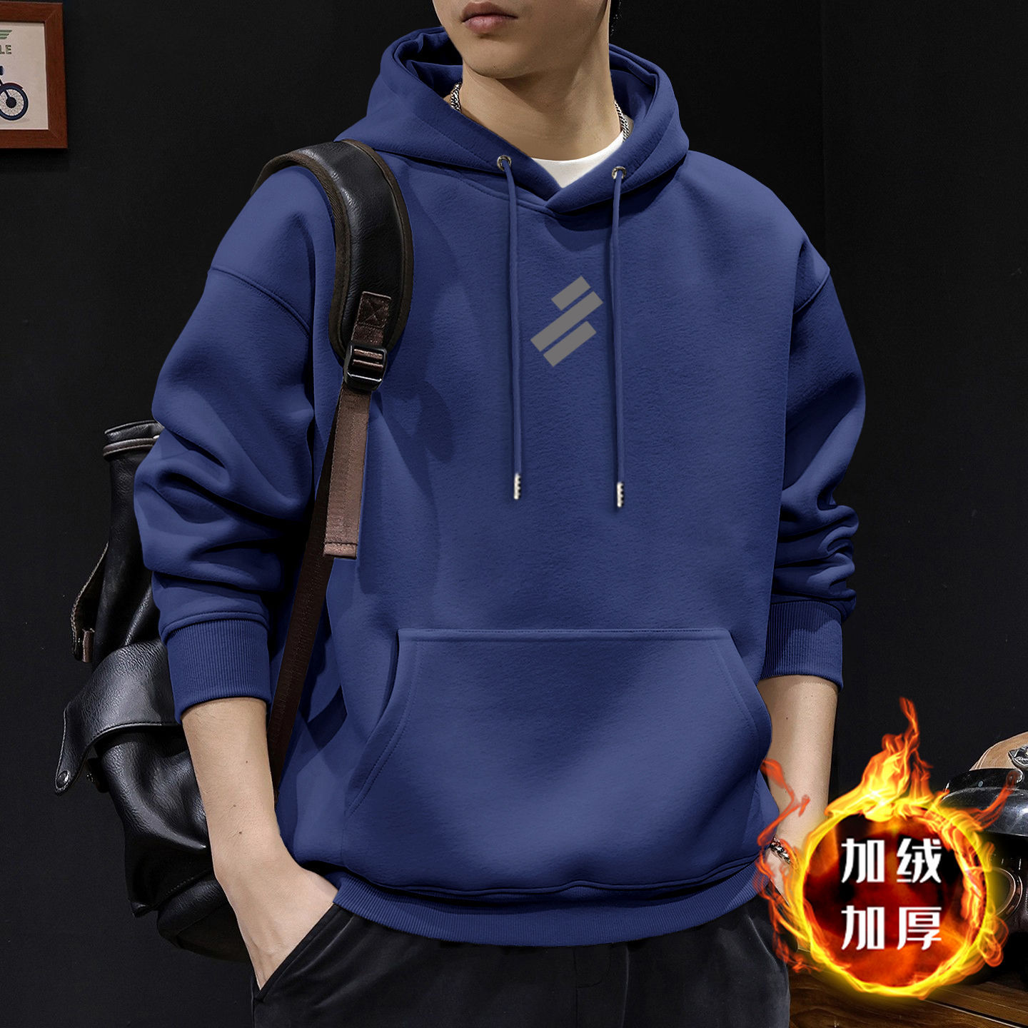 Japón suelto encapuchado otoño y invierno chaqueta de hombre nuevo chaqueta de letras retro hombre chaqueta de marca de moda pesada