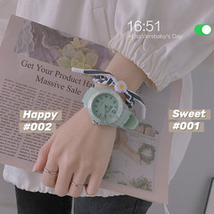 兒童手錶女ins風初高中學生森系小清新運動男孩糖果色果凍電子表
