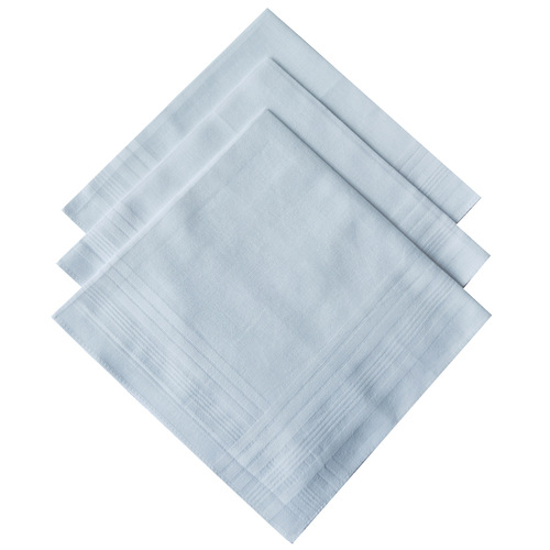 Pure Cotton Handkerchief with White Satin Edge, Cross-Border Best Seller, Soft Touch, Square 40cm, Business Suit Pocket Square