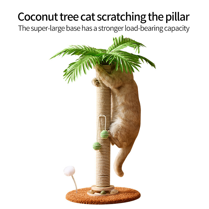 Cat Climbing Rack Coconut Tree Cat Scratching Board Tree Climbing Cat Tree Grinding Claws Don't Fold Dummy Cat Nest Cat Scratching Rack Sisal Cat Scratching Column Cat Rack