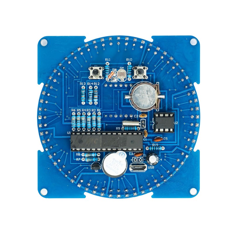 四桁回転電子時計温度制御時計ds1302回転ledセットdiy部品TJ-56-262|undefined