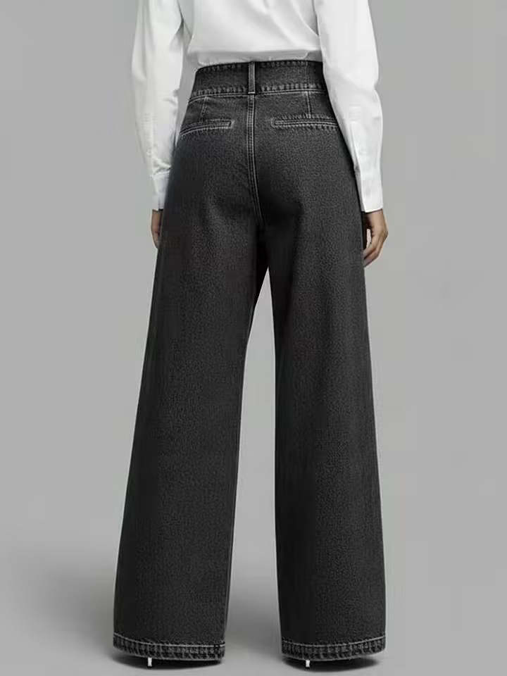 ​​Women's American Style High-Waisted Jeans - Trendy Stretch Denim Pants For Casual Wear​​_ecoleips.com