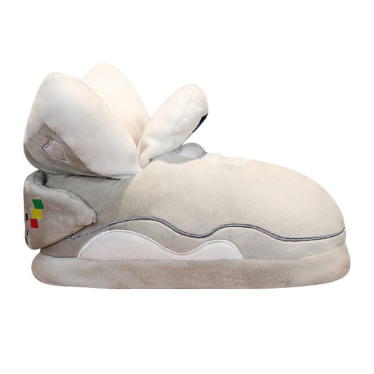 TikTok spoof aj1 cotton slippers coconut cotton shoes luminous bread fat shoes waterproof warm home winter net red