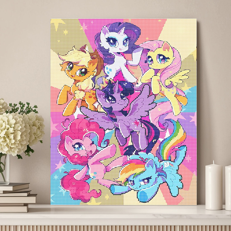 40*50 nueva serie de paisajes de animación transfronteriza pintura de diamantes niños adultos hechos a mano DIY con marco de pintura de diamantes en stock