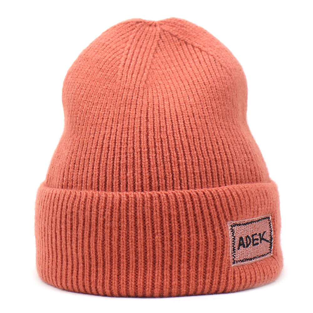 Unisex kašmyro megzta kepurė Moteriška kepurė raidė su ritininiu krašteliu megztinė kepurė vilnonė kepurė_voghion.com