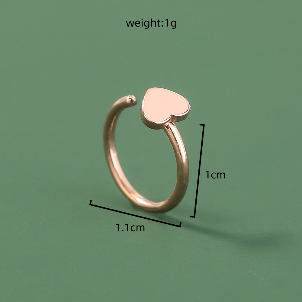 Fashion Temperament Stainless Steel No Perforation Piercing Heart-shaped Nose Clip display picture 1