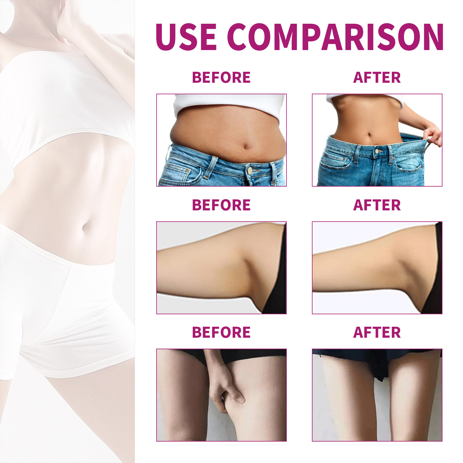 OUHOE Mango laihdutusvoide vatsan supistukseen, vyötärön muotoiluun, ison vatsan kiinteytykseen, käsivarsien palvontaan, lihahierontaan ja kohotukseen_voghion.com