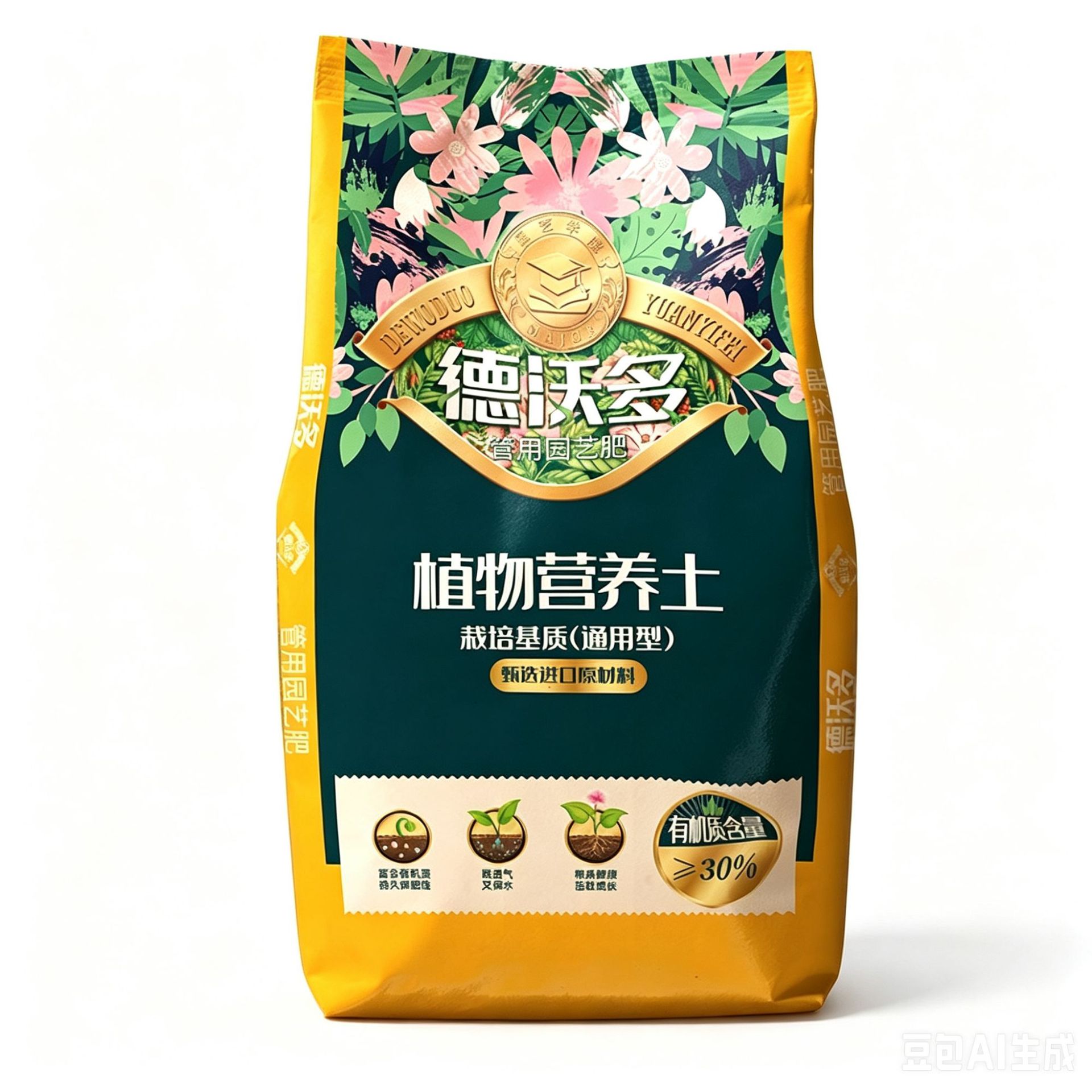 Dinh dưỡng đất 15L-màu vàng bao bì túi