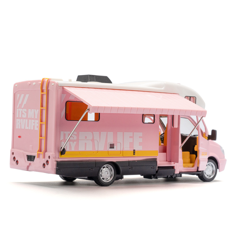 Cailixin aleación modelo de coche 1:32 camping RV sonido luz Tire hacia atrás coche de juguete música modelo decoración colección