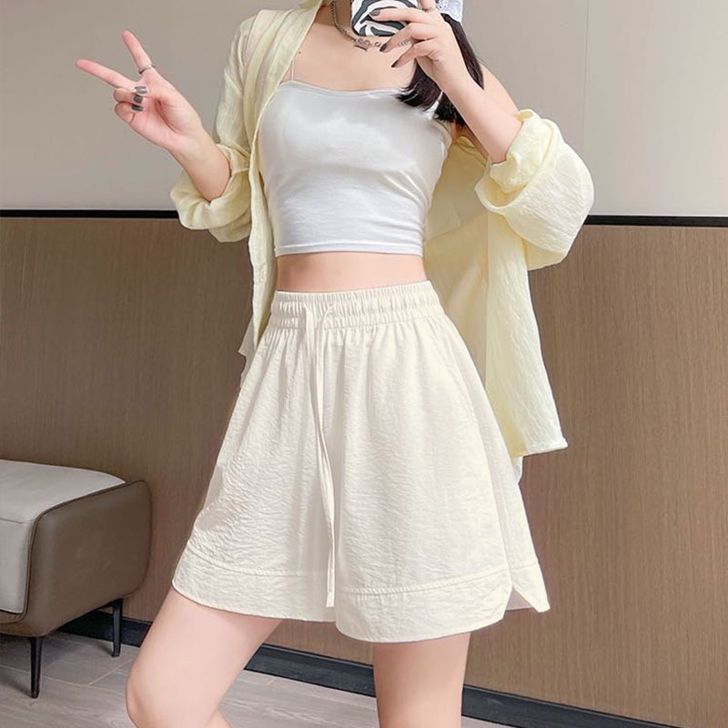 Nai Fu Yamamoto Women's Shorts Spring/Summer Thin Style 2026 New High-Waisted A-Line Slimming Casual Fashion Sports Wide-Leg Pants