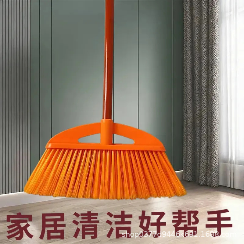 Floor cleaning plastic broom, suitable for both indoor and outdoor use. Thickened broom for sweeping floors, available for wholesale and in stock for supermarkets and street vendors Floor cleaning plastic broom, suitable for both indoor and outdoor use. Thickened broom for sweeping floors, available for wholesale and in stock for supermarkets and street vendors