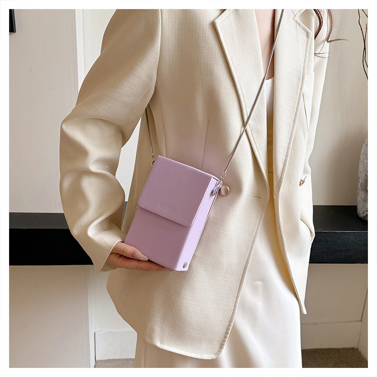Damen Umhängetasche Mini Handytasche Rote Kettentasche Elegant_voghion.com