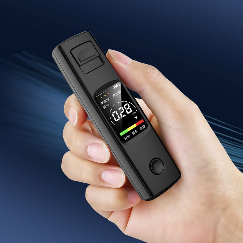 呼气酒精检测仪家用 便携式酒精测量仪 酒驾吹气测试器