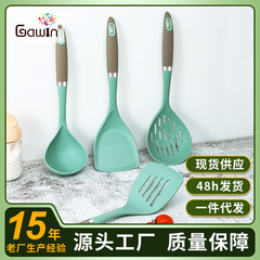 シリカゲル鍋シャベル炒めシャベル調理器具無粘着鍋耐温調理器具シャベル4点セットシリカゲルスプーンシリカゲルシャベル