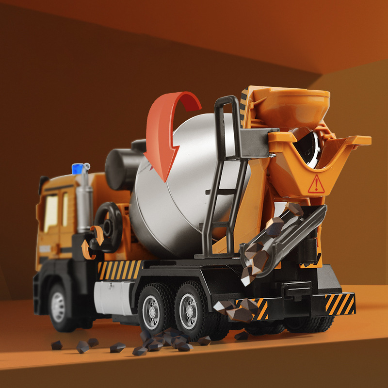Wholesale free shipping mixer truck children's toy concrete tanker model boy oversized alloy engineering car toy car