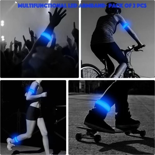 Cross-border manufacturer charging LED lighting arm with LED reflective wristband night light band for night running outdoor sports running light