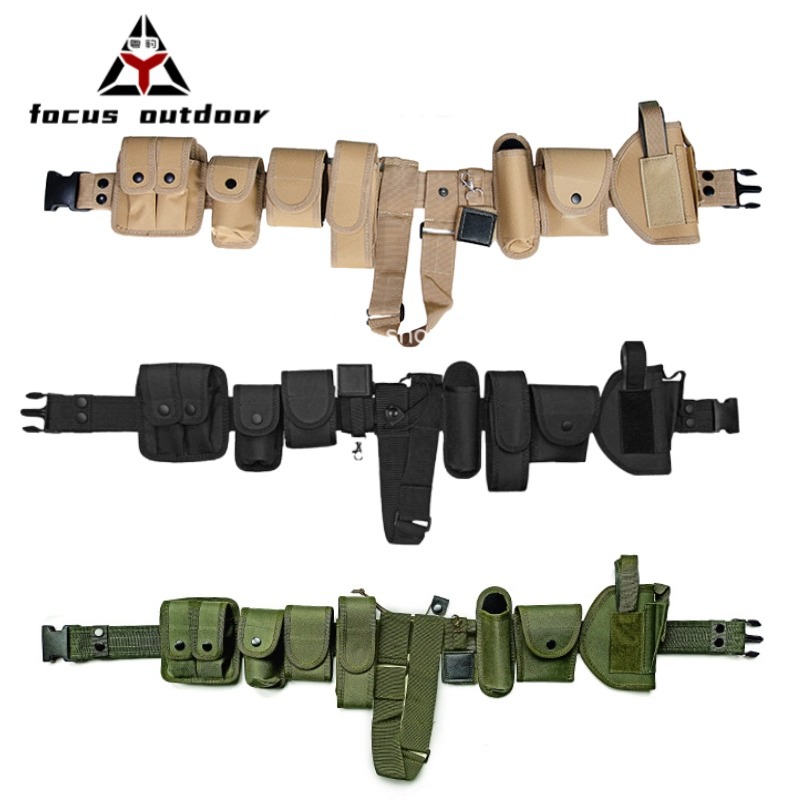Suministros deportivos al aire libre cinturón táctico de 10 piezas extraíble bolsa de accesorios sello de la cintura herramienta de seguridad cubierta de tiro rápido