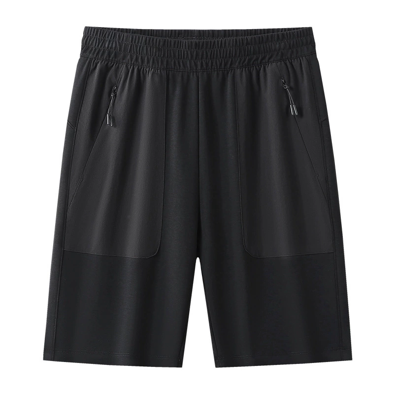 Мужские спортивные шорты для бега и фитнеса, тонкие, дышащие, из ледяного шелка, для отдыха на природе, летние шорты