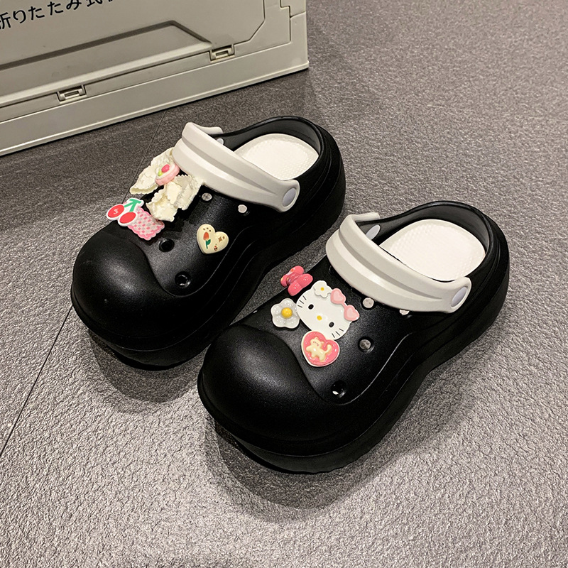 Cartoon cute women's fashionable Crocs-style slippers