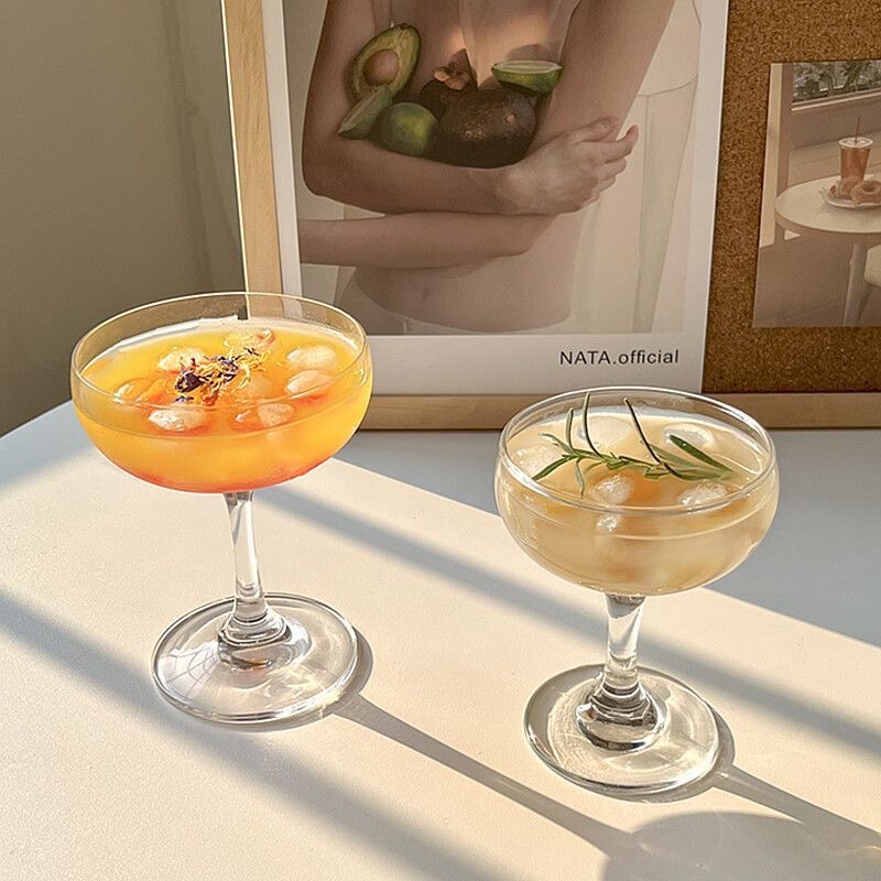 Crystal Glass Classical Martini Cup Vintage Bar Cocktail Cup Butterfly Champagne Cup Tower Cup Drink Juice Cup