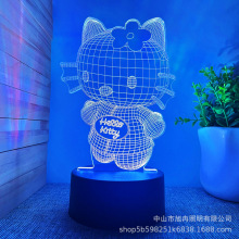 跨境创意3D小夜灯猫 鼠系列USB床头台灯卧室氛围灯礼品灯